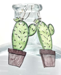 cactus earrings